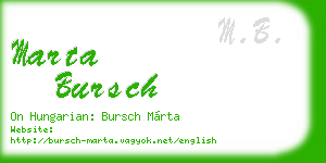 marta bursch business card